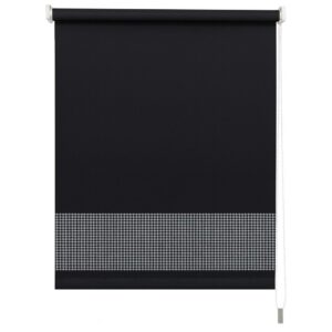 Diamante Straight Edge Roller Blind Black