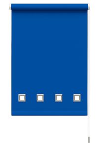 Eye2 Straight Edge Square Eyelet Polyester Mid Blue Roller Blinds