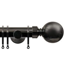 Contract 35 Ball 35mm Contemporary Brackets Pole Set Black Nickel