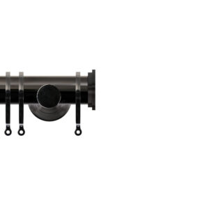 Contract 35 End Cap 35mm Contemporary Brackets Pole Set Black Nickel