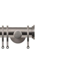 Contract 35 End Cap 35mm Contemporary Brackets Pole Set Brushed Nickel
