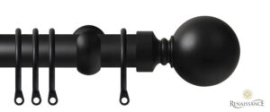 Contract 28 Ball 28mm Pole Set with Extendable Brackets Matt Black