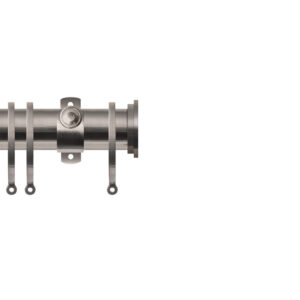 Contract 35 End Cap 35mm Adjustable K Brackets Pole Set Brushed Nickel