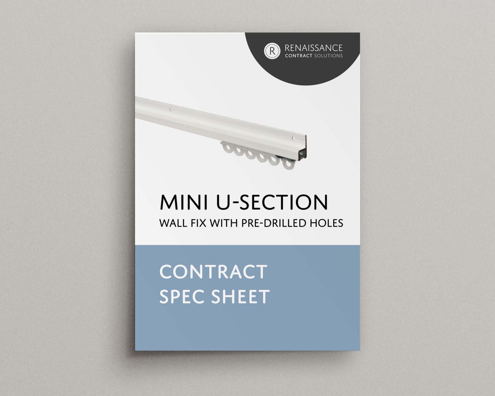 Mini U-Section Wall Fix Metal Curtain Track