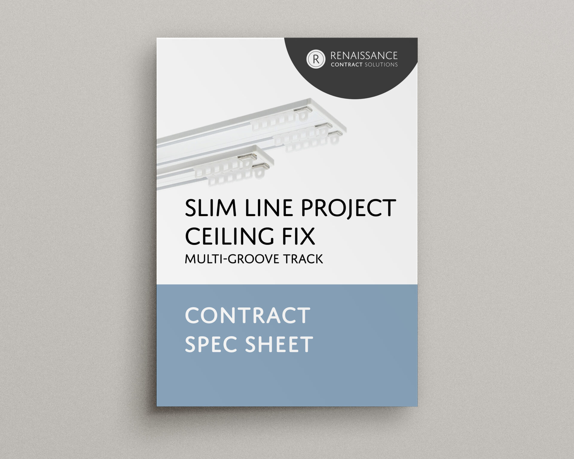 Slim-Line Project Ceiling Fix Metal Curtain Track