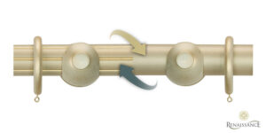 Duet 50mm Pole Set Excluding Finials Baroque Cream
