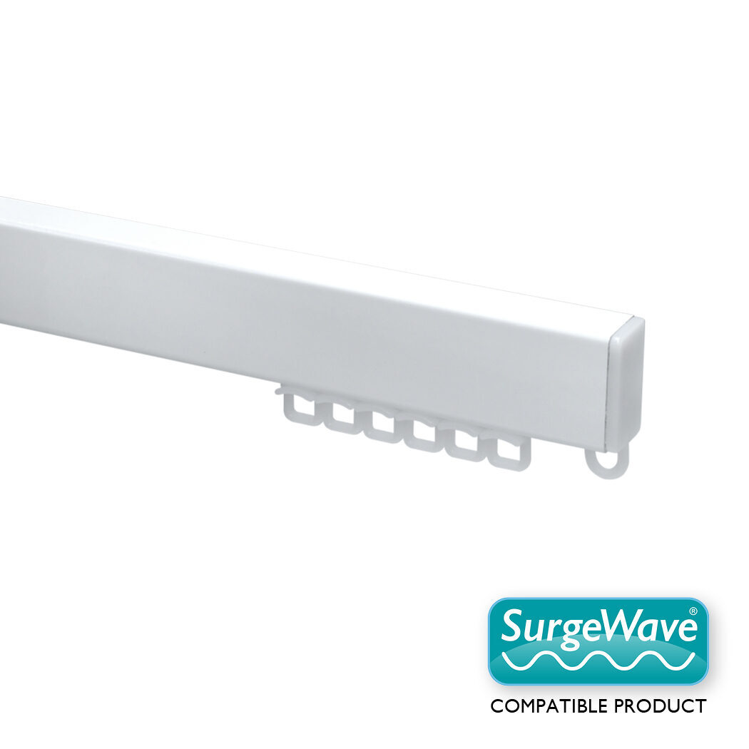 Heavy Duty H-Section Uncorded Track Kit 60mm Roller SurgeWave Gliders White