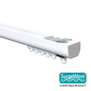 Silent Glide Uncorded Metal Curtain Track Kit 80mm Surge Gliders White