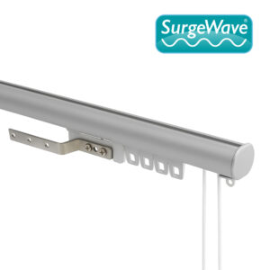 Motiva 28mm Corded Track Kit 60mm Ribbon SurgeWave Gliders Silver