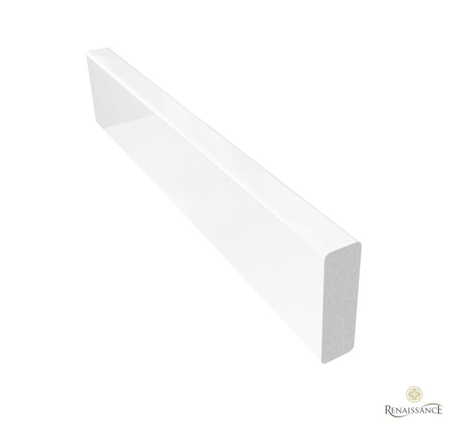 Panel Track Bottom Weight Bar – 6m White