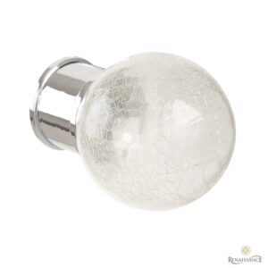 Spectrum 50mm Finial Crackled Glass