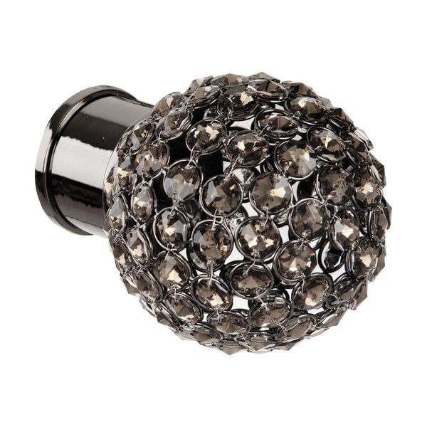 Spectrum 50mm Finial Smoked Crystal Beads