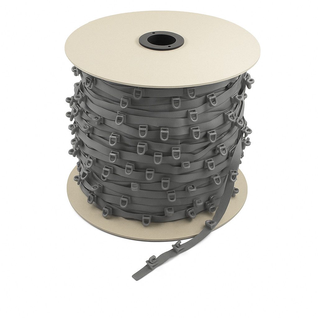 Ribbon Surge Wave Curtain Gliders 60mm Spacing For 6mm Track – 100m Roll
